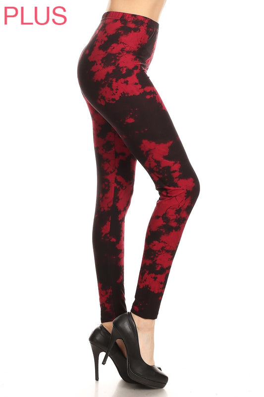3X-5X Plus size  Buttery Soft Leggings Red